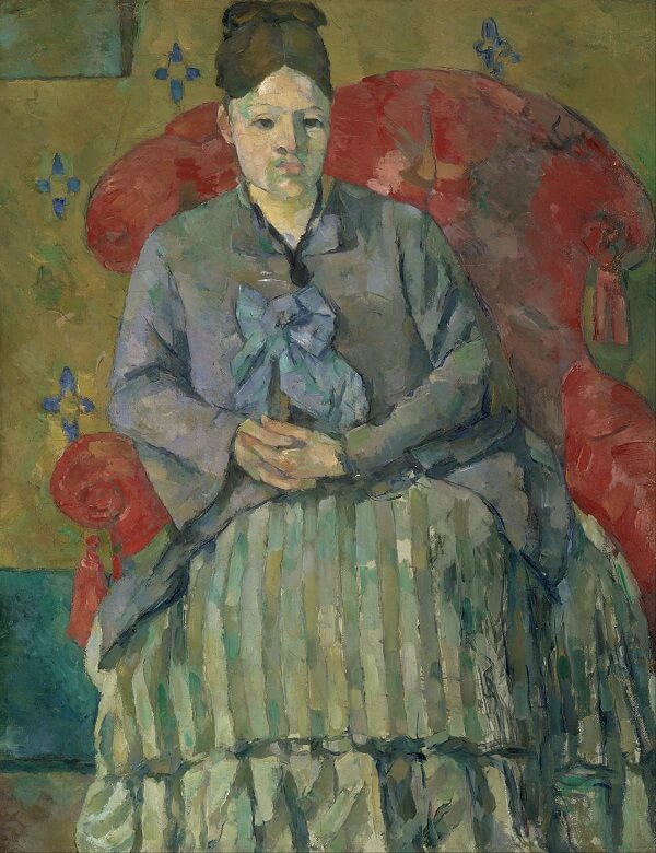 Madame Cezanne in a Red Armchair - by Paul Cezanne