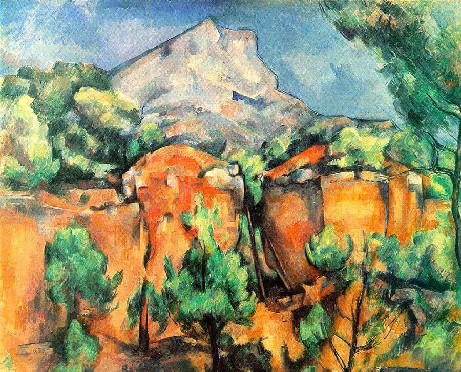 Mont Sainte-Victoire seen from the Bibemus Quarry, 1897 by Paul Cezanne