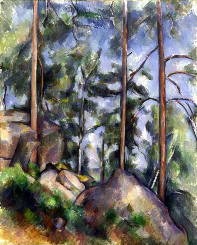 Pines and Rocks, 1897 - by Paul Cezanne