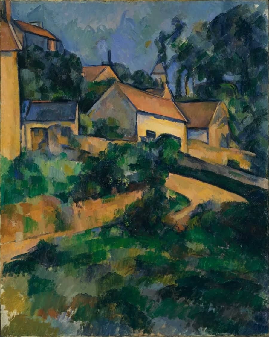 Turning Road at Montgeroult, 1899 - by Paul Cezanne