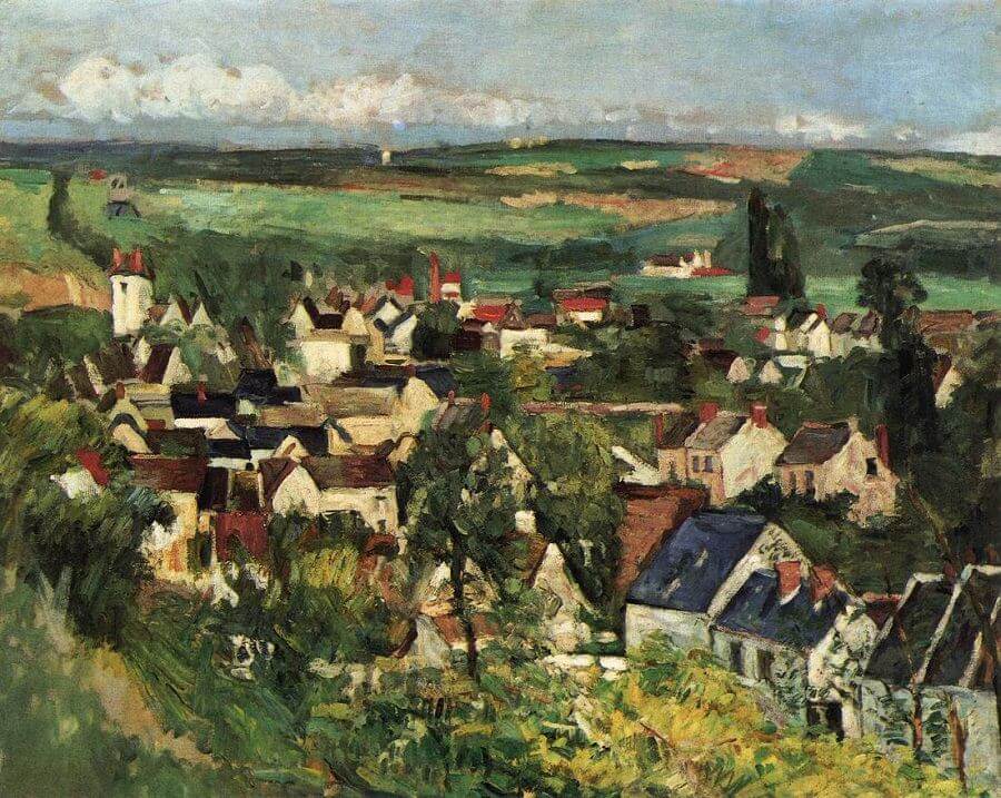 View of Auvers, 1874 by Paul Cezanne