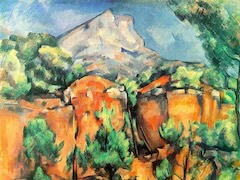 Mont Sainte Victoire Seen from the Bibemus Quarry by Paul Cézanne