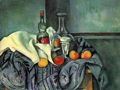 Still life with Peppermint Bottle by Paul Cézanne